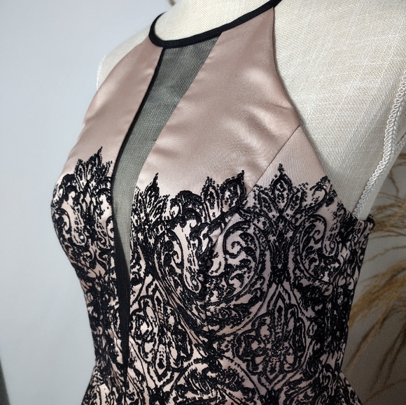 Teeze Me Dresses & Skirts - nude and tan homecoming corset dress